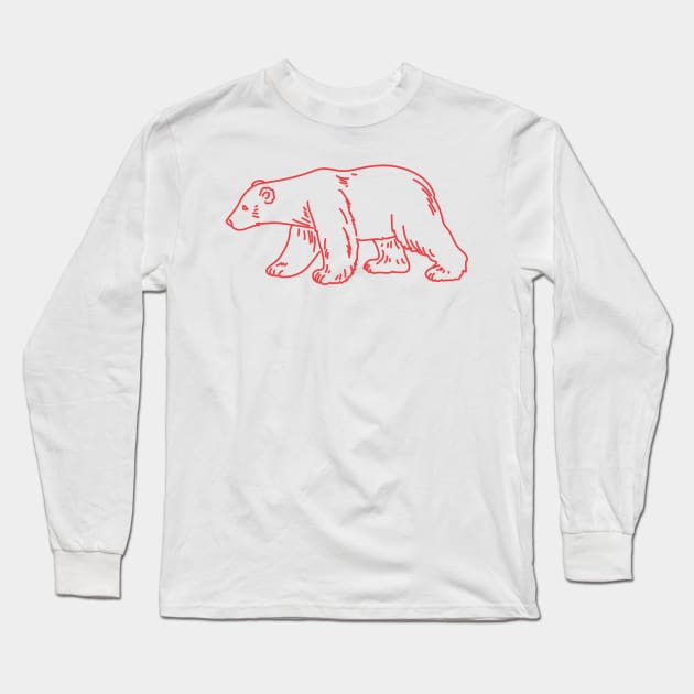Polar Bear Long Sleeve T-Shirt by SWON Design